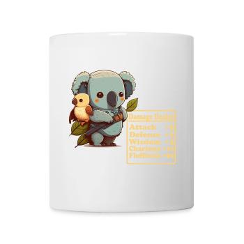 Koala mignon infligeant des dégâts avec des spectacles d’oiseaux - Mug blanc - blanc - Devant