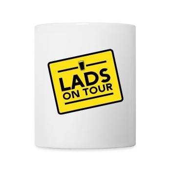 Lads On Tour Bold Yellow Badge - Mug - white - Front