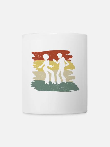 Regenbogen Tanzsilhouette - Tasse - Weiß