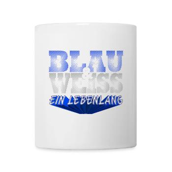Blau Weiss ein Leben Lang - Tasse - Weiß - Vorne