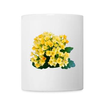 Fleurs printanières jaune doré - Mug blanc - blanc - Devant