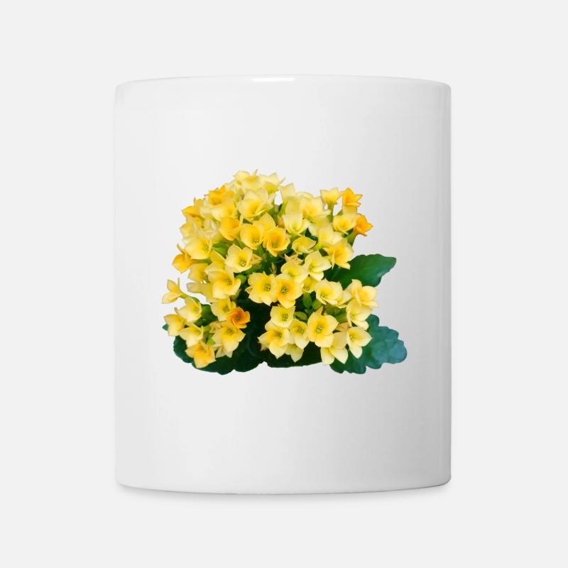 Fleurs printanières jaune doré - Mug blanc - blanc