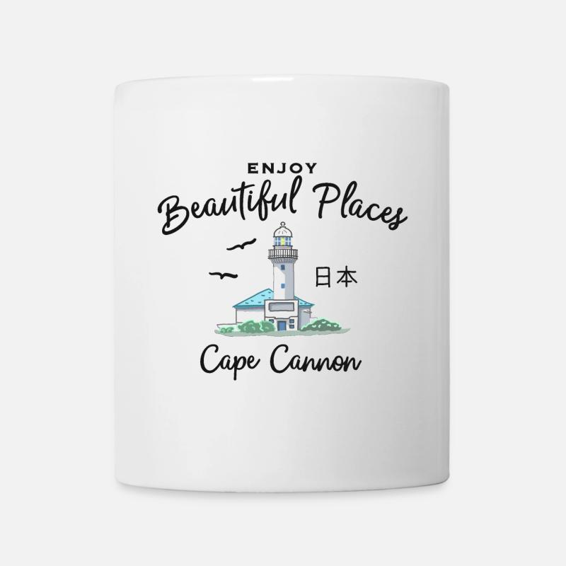 Japon, baie de Tokyo, phare de Kannonzaki - Mug blanc - blanc