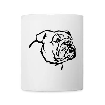 Tête de bouledogue anglais - Mug blanc - blanc - Devant
