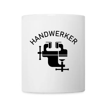 Handwerker Symbol Schraubstock Symbol icon Team - Tasse - Weiß - Vorne
