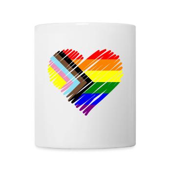 Pride Herz Chevron Muster - Tasse - Weiß - Vorne