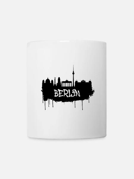 Berlin Graffiti Skyline - Tasse - Weiß