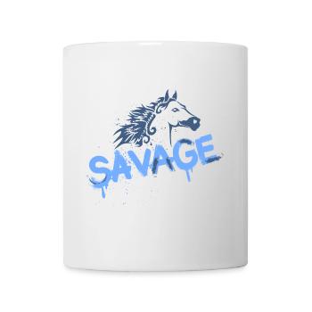 Conception de graffiti de cheval sauvage - Mug blanc - blanc - Devant