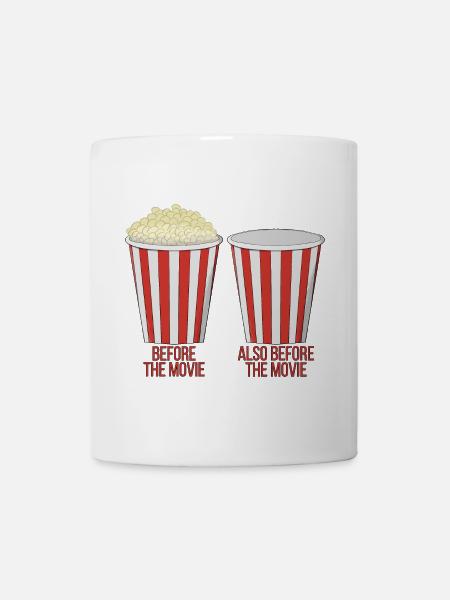 Popcorn im Kino - Tasse - Weiß