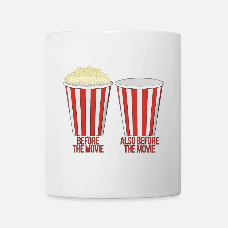 Popcorn im Kino - Tasse - Weiß