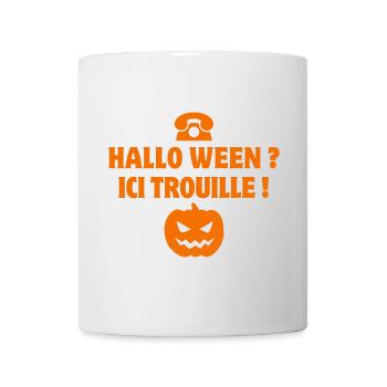 halloween, citrouille, phrase drôle - Mug blanc - blanc - Devant