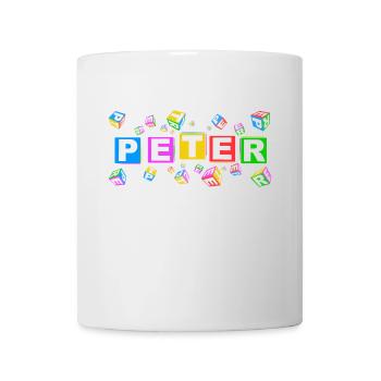 PETER colourful cubes - Tasse - Weiß - Vorne