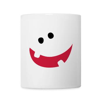 Lachen Monster Zombie Zähne Kinder Halloween - Tasse - Weiß - Vorne