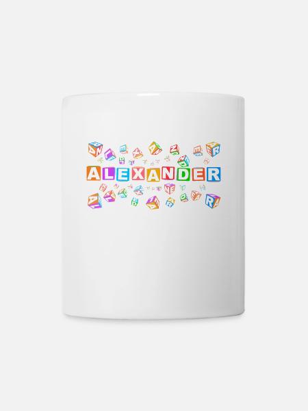 ALEXANDER colourful cubes - Tasse - Weiß