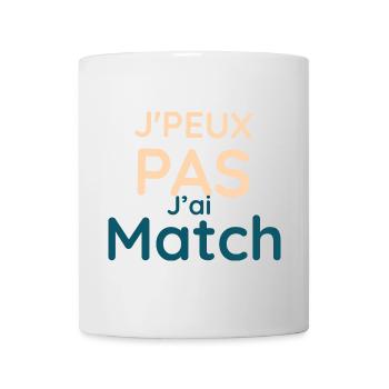 j'e peux pas j'ai match - Mug blanc - blanc - Devant