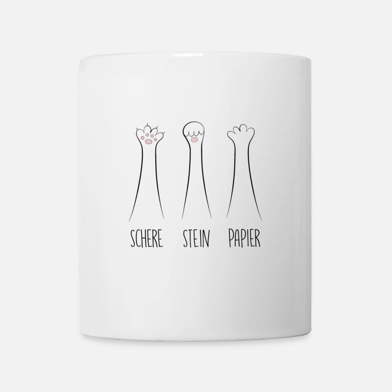 Schere Stein Papier - Tasse - Weiß