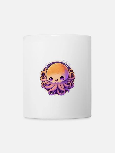 Psyche Regenbogen-Oktopus - Tasse - Weiß