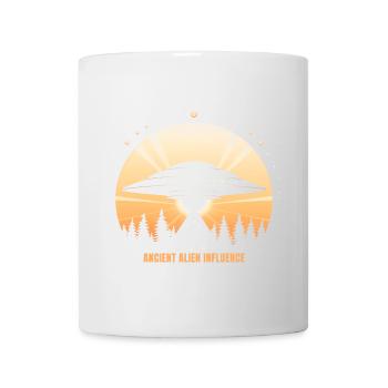 Ancient Alien Influence – UFO Orion Pyramide - Tasse - Weiß - Vorne