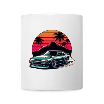 JDM-Auto Japanische Retro-Autorenn-Drift-Legende - Tasse - Weiß - Vorne