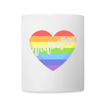Valentine's Day lgbt heart gay pride t-shirt - Mug - white - Front