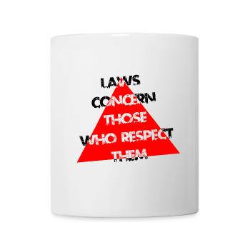 Red-Triangle-Nottypografie - Tasse - Weiß - Vorne