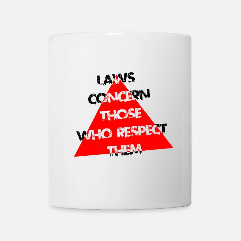 Red Triangle Distress Typography - Mug - white