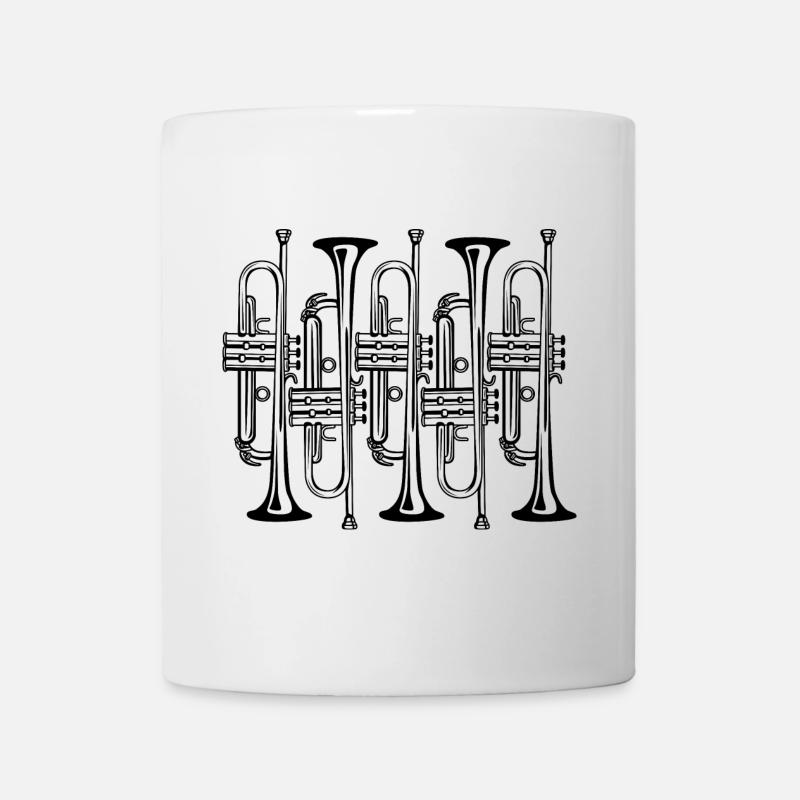 Skizze Trompete - Tasse - Weiß