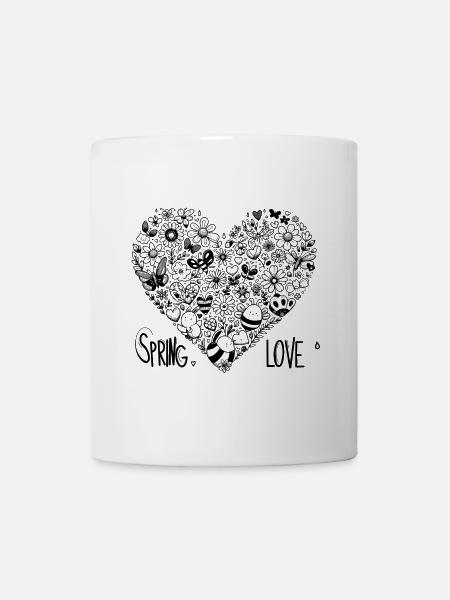 spring love - Tasse - Weiß