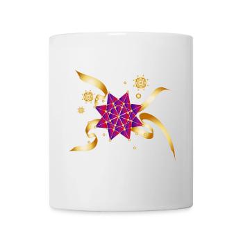 wunderschöne Geschenkschleife für Weihnachten - Tasse - Weiß - Vorne