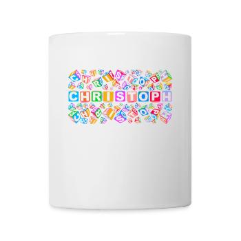 CHRISTOPH colourful cubes - Tasse - Weiß - Vorne