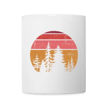 Silhouette de pin solaire - Mug blanc - blanc - Devant