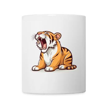 Müder Tiger - Tasse - Weiß - Vorne