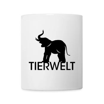 Tierwelt Elefant Elefanten Tiere Symbol Logo icon - Tasse - Weiß - Vorne