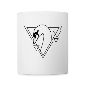Swan in geometric design - Mug - white - Front