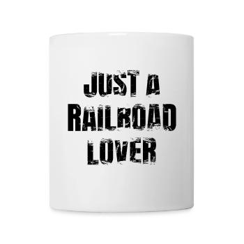Nur ein Eisenbahnliebhaber - Tasse - Weiß - Vorne