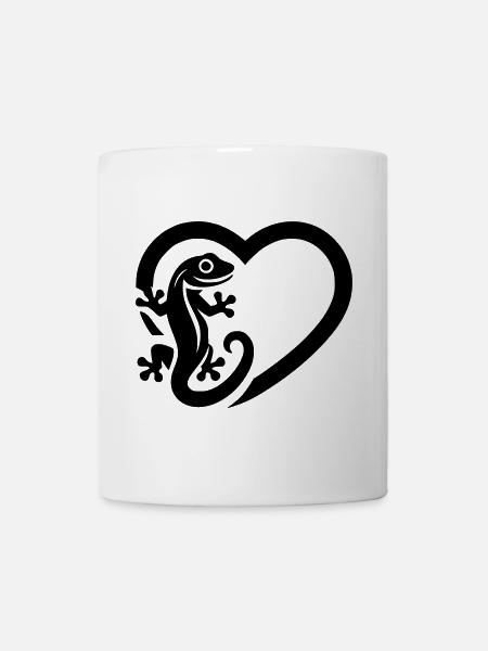Gecko Amour - Mug blanc - blanc