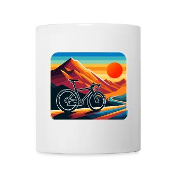 Sunset Gravel Bike Scene - Mug - white - Front
