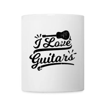 I love guitars - Mug - white - Front