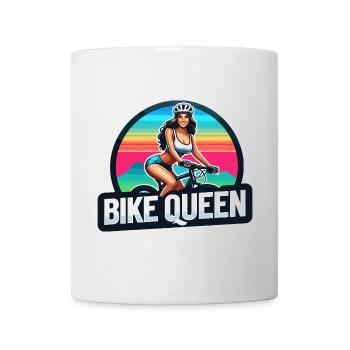 Bike Queen Sunset Cycling Design - Mug - white - Front