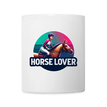 Emblème du cavalier équestre - Mug blanc - blanc - Devant
