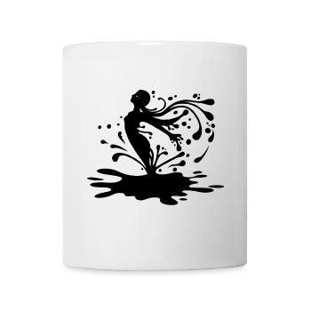 Silhouette und Tusche - Tasse - Weiß - Vorne