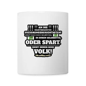 Nicht immer vom Volk - Tasse - Weiß - Vorne