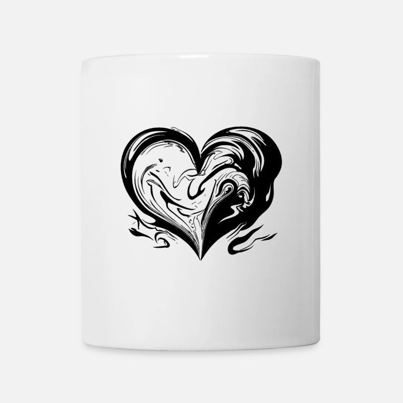 Curved Heart - Mug - white