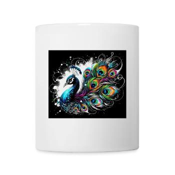 Pfau - Tasse - Weiß - Vorne