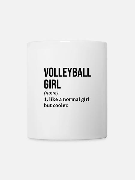 Volleyball Mädchen Lustiges Zitat - Tasse - Weiß