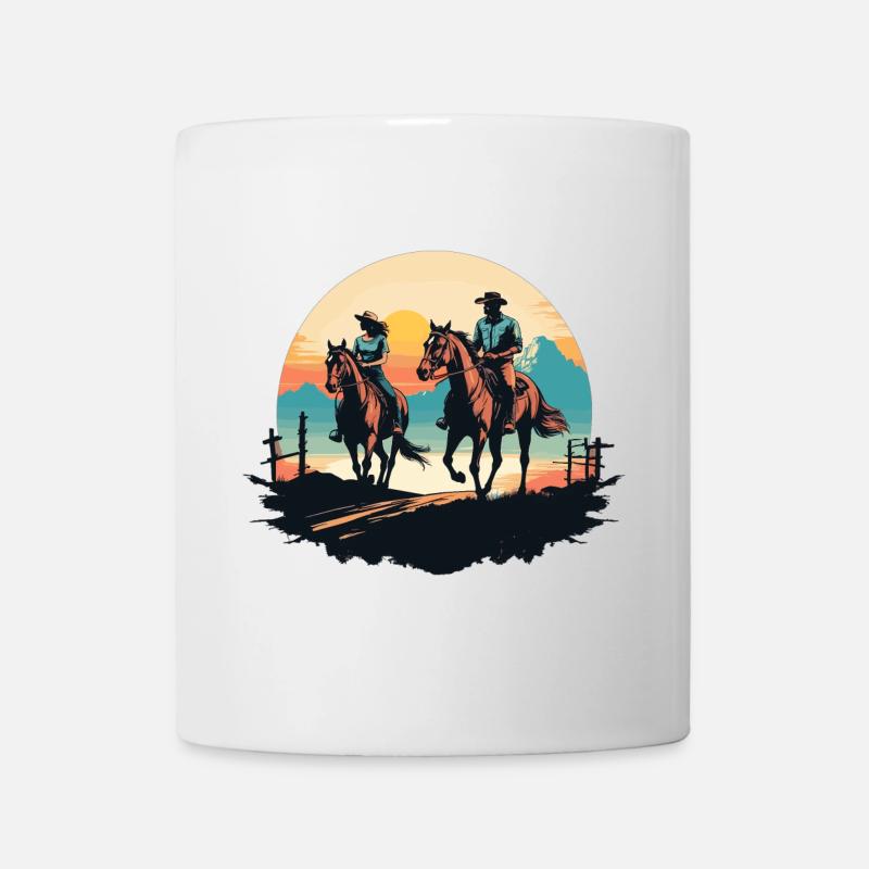 Westernreiten - Tasse - Weiß