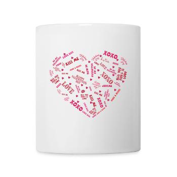 Heart full of love messages - Mug - white - Front