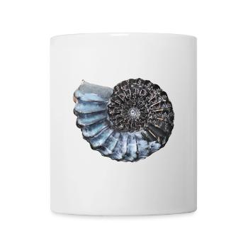 Ammonit mit wunderschöner Lobenlinie - Tasse - Weiß - Vorne