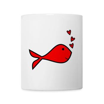 HEART. HEARTS. VALENTINE'S DAY. LOVE. LOVE. COUPLE. - Mug - white - Front