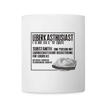 Leberkasthusiast – Leberka's Lifestyle Humor - Mug - white - Front